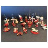 Vtg Wooden Christmas tree ornaments