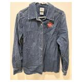 Large Disney button up jean shirt