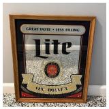 Lite Beer Mirror 17"W x 22"H