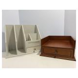Desk organizers 11" x12", 14"W x 7"D x 12"H.