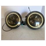 Jeep Wrangler headlights.