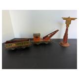 Vtg tin lithographed tot train cars..