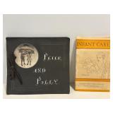 Vtg black & white page scrapbook with hand ....