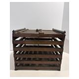Vtg Wooden egg crate or egg carrier.