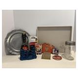 Vtg Holiday Inn tray, Disney playing cards,...