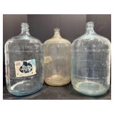 5 gallon glass water jugs (3)