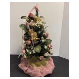 18" Decorated Mauve Tree With Skirt Battery ...