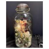 Ball Ideal jar with winter scene electric light..