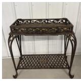 Vtg Metal plant stand 26"W x 12"D x 30"H