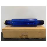 Vtg Cobalt blue glass rolling pin