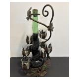 Vtg Italian twisted glass wine bottle in a ...