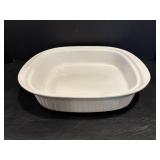 Vtg Coring Ware french white square casserole ...