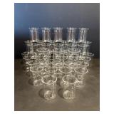 Vtg 2" Clear glass cylinders  (43)