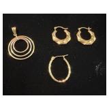 (1) earring pierced, (1) single pierced earring& .