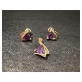 Pendant & earring 14Kt.
