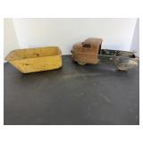 Vtg Pressed steel toy truck & misc.