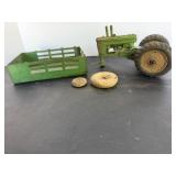 Vtg Tractor wagon box & tires.
