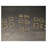 (7) pair of sterling silver pierced earrings
