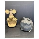 Bird feeder & decorative lawn frog