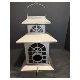 Solar powered metal birdhouse 8" square x 15"H