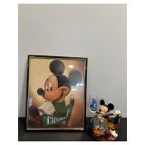 Mickey Mouse framed picture 8" x 10" &...