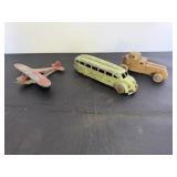 Vtg US Army tank, Greyhound bus & US Navy....