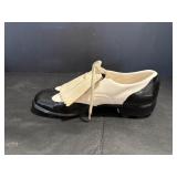 Enesco Black & White Porcelain Golf Shoe Planter