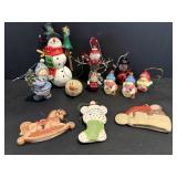 Vtg Snowman ornaments & ceramic ornaments