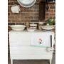 Vintage Painted White Bin
