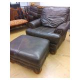 Leather Chair & Ottoman