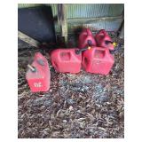 Red and Blue Gas Containers, Coolers, Liquid Cleaners & Shpo Liquids