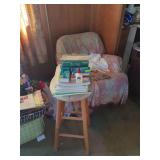 Arm Chairs, End Tables, Lamps, Boom Box & Decor
