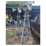 Pair of Decorative Windmills