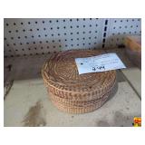 Vintage Set Of 5 Woven Seagrass Nesting Baskets (H117)