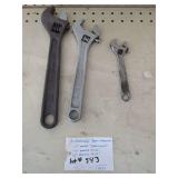 (3) Vintage Crescent Brand Wrenches