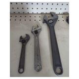 (3) Vintage Crescent-Style Wrenches