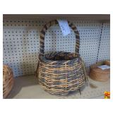 Woven Rope & Bamboo Basket With Americana Blue (H116)