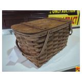 Vintage Large French Gathering Basket (H104)