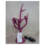 Pink Deer Antler Lamp