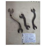 (3) Vintage Open End Wrenches