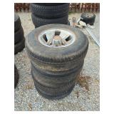 (4) Tires & Rims (missing 3 center caps)