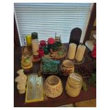 Assorted Candles, Salt & Pepper Shakers
