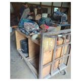 Rolling Shop Cart & Contents