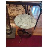 Round Marble Top Accent Table