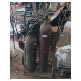 Oxyacetylene Welding and Cutting Setup on a Rolling Card