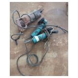 1 Reciprocating Saw & 2 Makita Angle Grinders