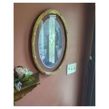 Mirror, Shelf & Contents & Picture