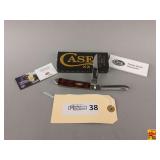 Case XX Brown Maple Burl Wood Mini Trapper Knife - No64062