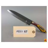 Handmade File Steel Knife with Decorative Handle