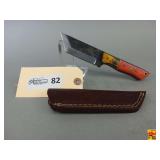 Handmade Fixed Blade Knife with Leather Sheath